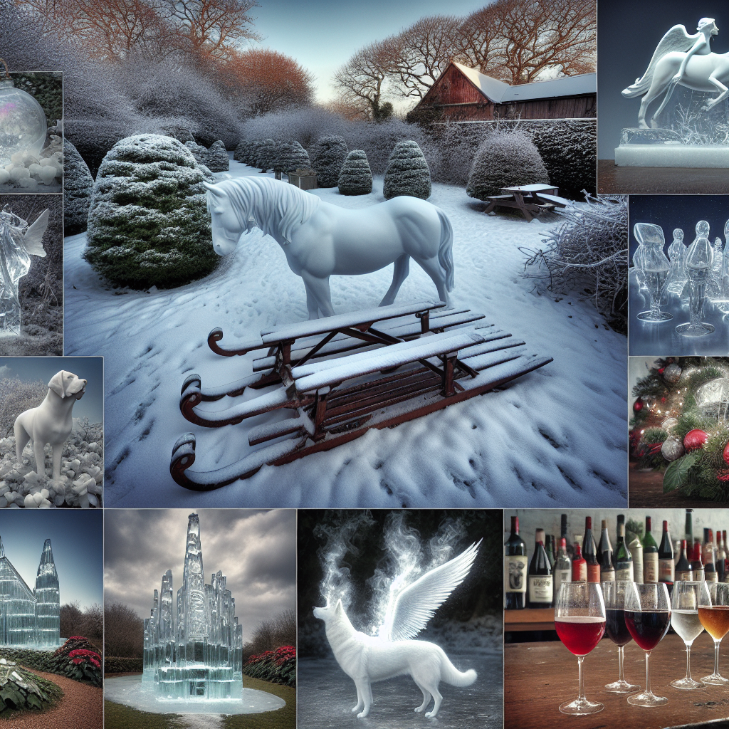 Picture a crisp, surreal Christmas setting where the garden, blanketed in iridescent snow, contrasts the rustic countryside. Amidst the foliage stands a porcelain horse, with steam mimicking breath in the cool air, facing a dog with angelic wings. A nearby frozen pond reflects the image of a delicately carved ice sculpture spelling 'Merry Christmas.' Between them rests an antique sled repurposed as a bar, serving aged wine and craft beer to unseen celestial guests.
Generated with these themes: garden horse dog wine beer countryside.
Made with ❤️ by AI.