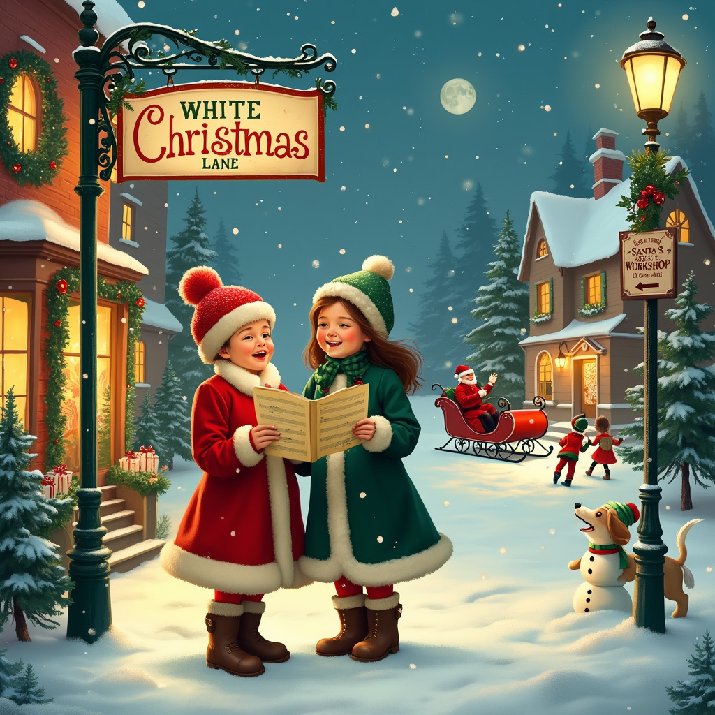 White Christmas sister song Christmas Card