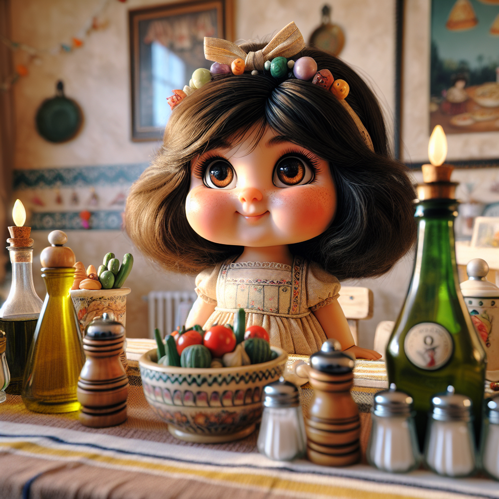 Depict a birthday scene full of charming realism. Place a middle-eastern little girl at the center of the celebration. Her hair is bountiful and brown, her cheeks are notably rosy and plump, reminiscent of the rich fat in guanciale. The room is festively decorated, incorporating kitchen elements into the decor theme. Salt shakers and olive oil bottles serve as quirky centerpieces, each one artistically arranged to enhance the festive atmosphere. This decoration implies a passion for cooking in the little girl or a family tradition tied to culinary delights.
Generated with these themes: Guanciale, Salt, Olive oil, and Fat cheeks on a girl with brown long hair.
Made with ❤️ by AI.