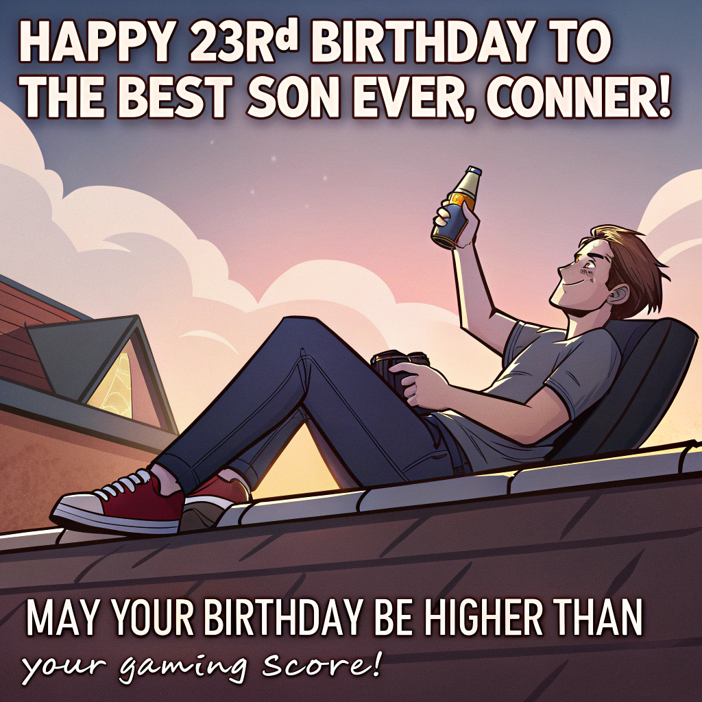 Roofing smoking spliff beer PlayStation , and Birthday Card