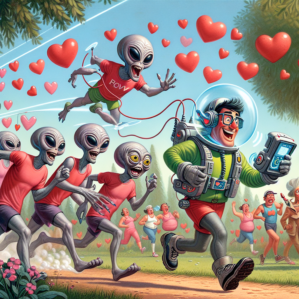 Star Trek character running a Parkrun Valentines-day Card