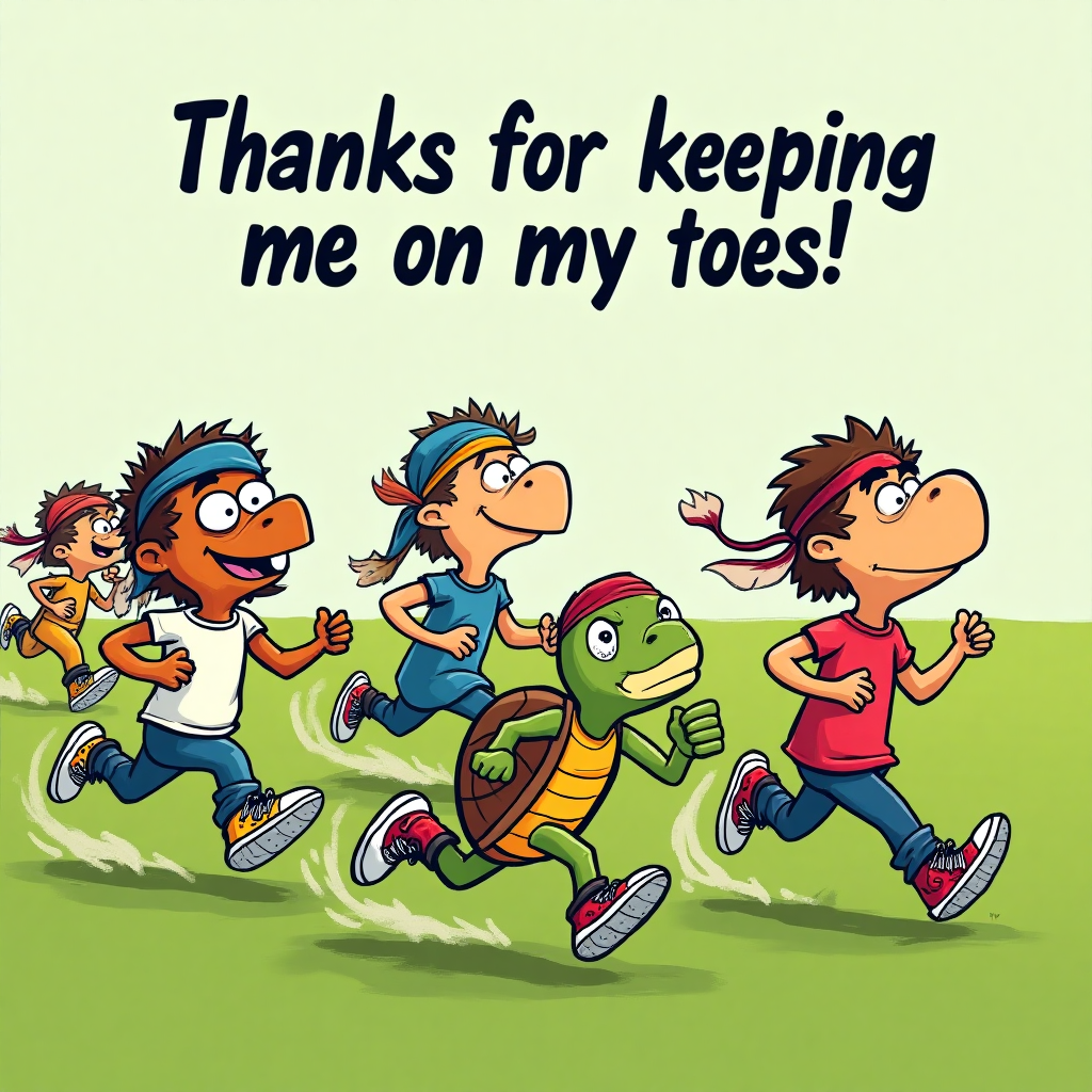 Sprinting, PE, and Thank-you Card