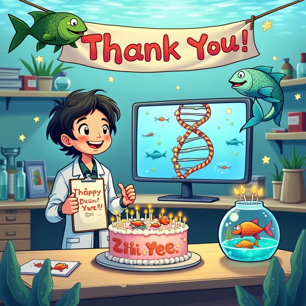 Bioinformatics, Fish, and Genomes Thank-you Card