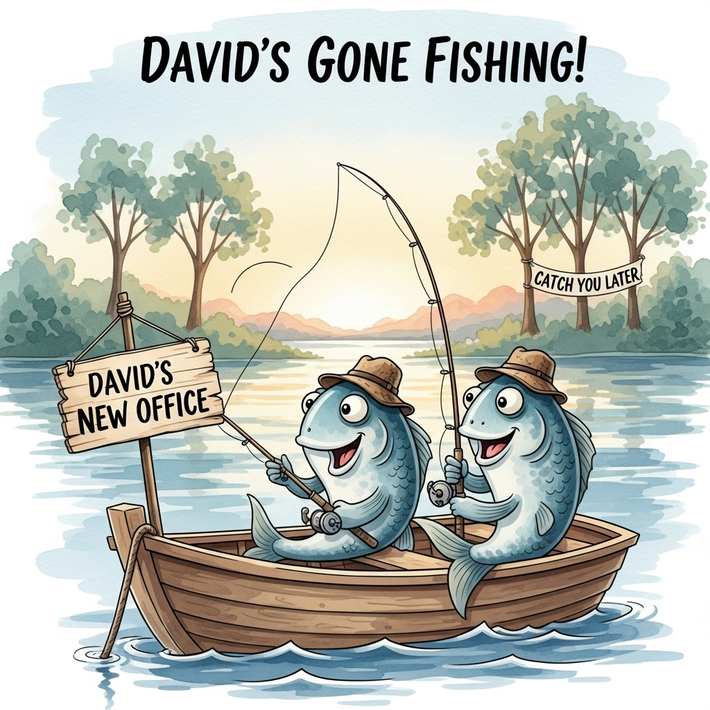 Fishing, and Farewell Card