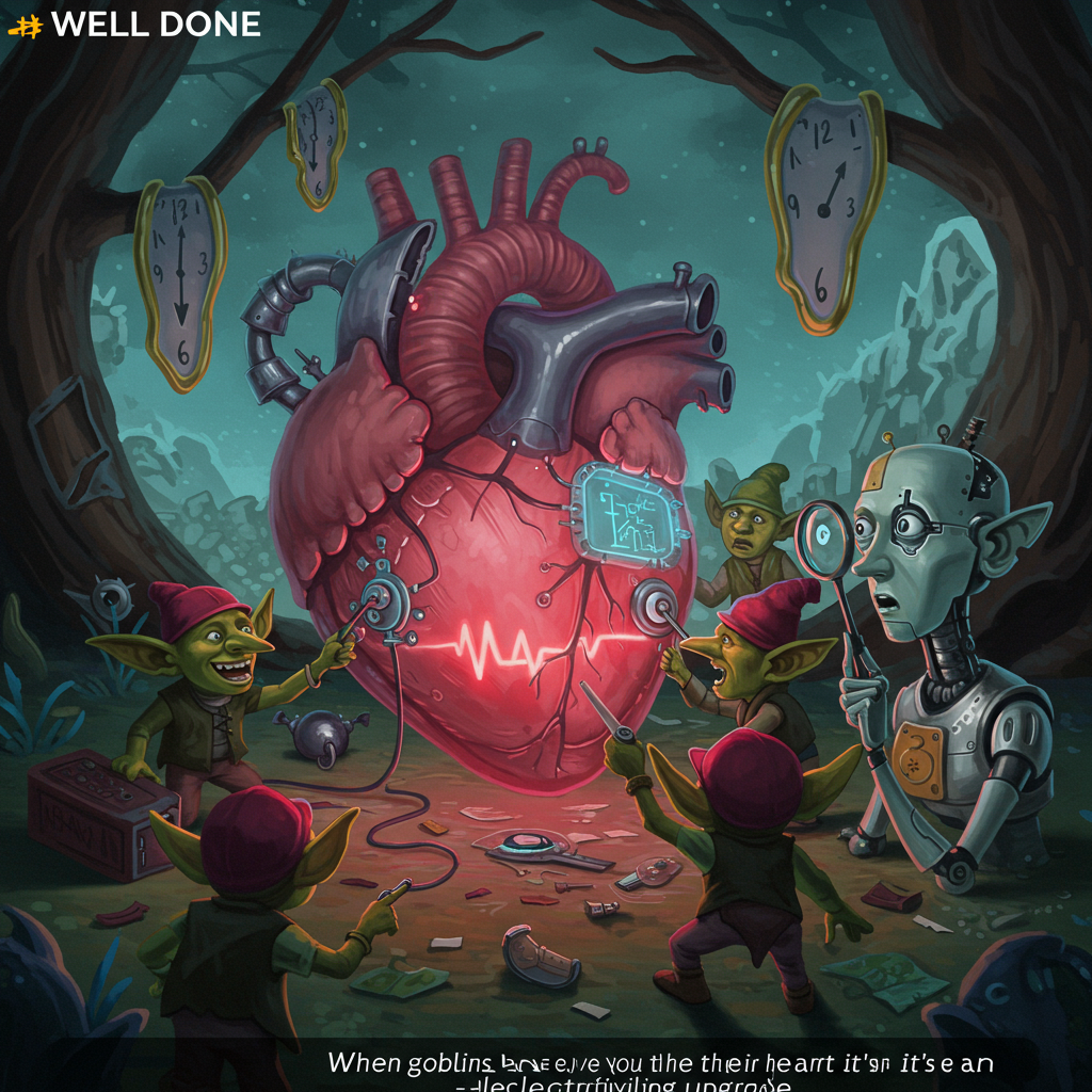 Goblins , Electronic hearts, Cyborgs, Reactions, and Congratulations Card
