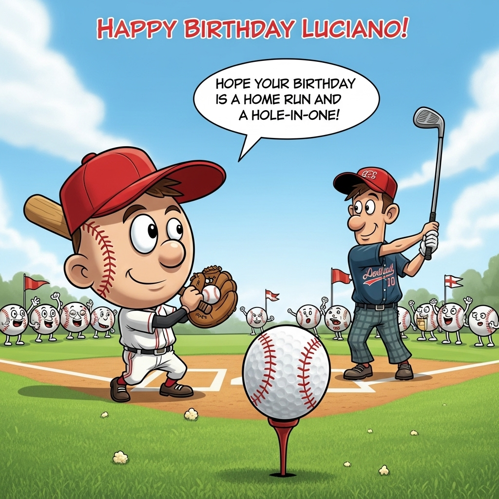 Baseball, golf, and Birthday Card