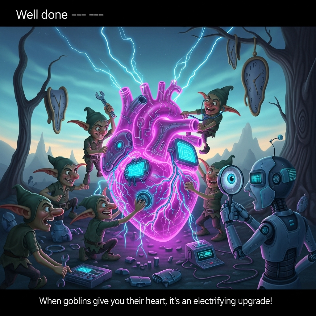 Goblins , Electronic hearts, Cyborgs, Reactions, and Congratulations Card