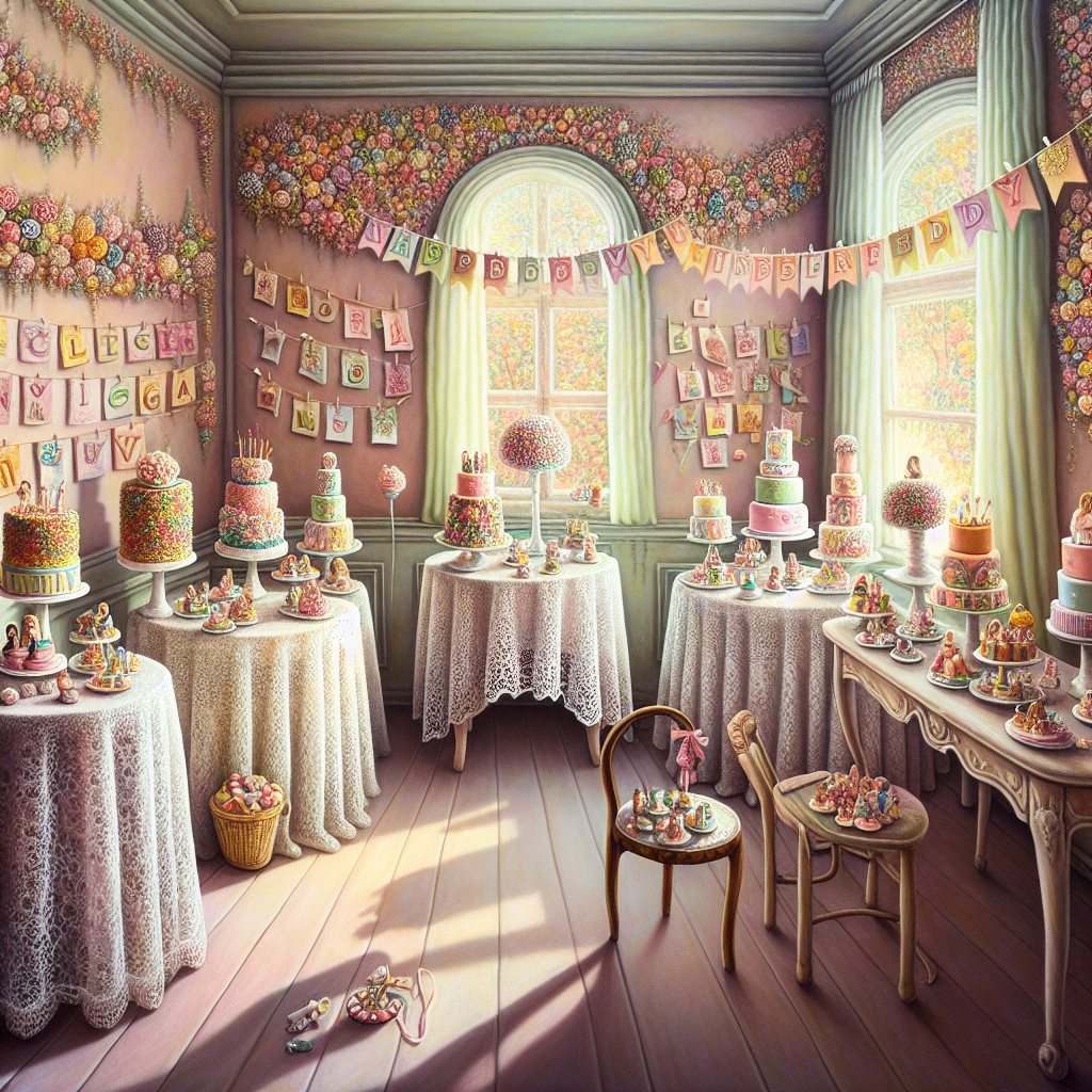 Visualize a quaint room saturated with pastel-colored walls, exuding an aura of warmth and invitation. A table dressed in a white lace cloth takes center stage, carrying an assortment of miniature, intricately adorned cakes, each appearing like a vibrant mosaic of fondant flowers. Next to the table, a sewing station bears a home-made birthday banner, each alphabet intricately hand-stitched with multi-colored threads. The room reverberates with soothing music, blending with the mellow tinkling of glassware as individuals of varying descents and genders joyfully move in synchronization, lost in the pleasure of spontaneous dancing.
Generated with these themes: Flowers, Cakes, Sewing, Music, and Dancing.
Made with ❤️ by AI.