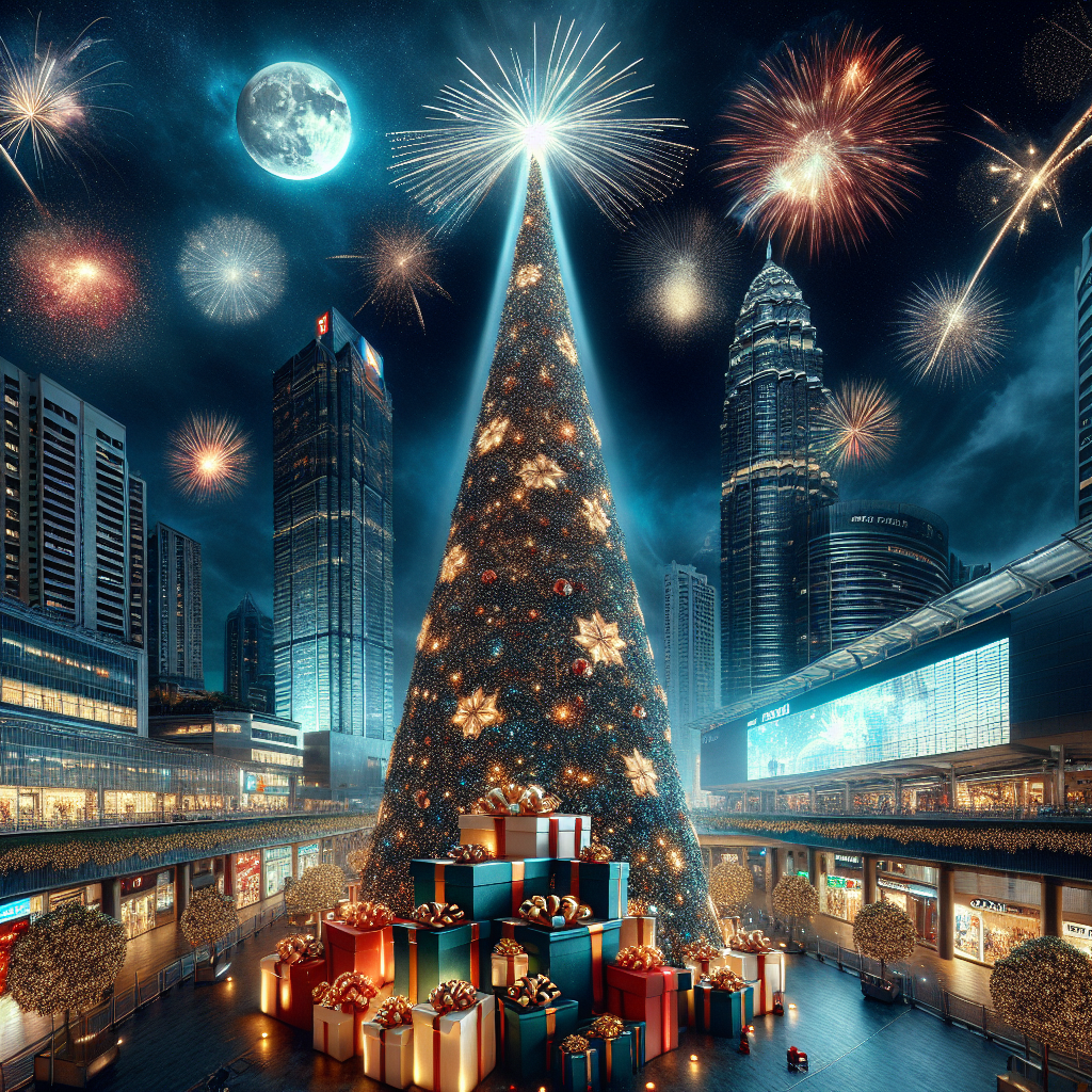 An enchanting scene unfolds in Manchester's Media City, where a giant Christmas tree towers majestically, its pointy crown reaching upwards as if tickling the velvet night sky. From this crown bursts a captivating beam of moonlight, illuminating the tree's intricate decorations and the bevy of beautifully wrapped presents nestled at its base. The surrounding Media City buildings bask in the festive glow, their windows reflecting the tree's twinkling lights, while a spectacular display of fireworks dances overhead, painting the night with vibrant splashes of color.
Generated with these themes: Giant christmas tree with a pointy crown at the top with moonlight shooting from it, Presents, Manchester, Media city buildings, and Fireworks.
Made with ❤️ by AI.