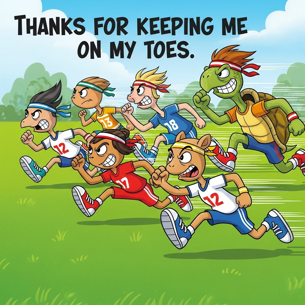 Sprinting, PE, and Thank-you Card