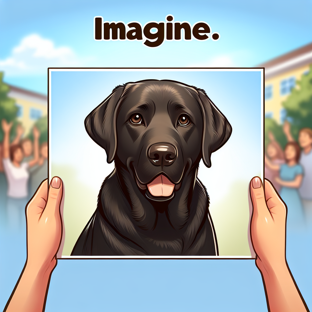 Imagine an endearing scene in cartoon style. At the center, there's an adult Labrador Retriever with a glossy black coat and a standard build. Its shiny brown eyes exude a sense of gentle spirit and fidelity, capturing the attention of any onlookers. The ambiance embodies the quintessential charm of this purebred animal, immersing viewers entirely in this heartwarming moment.
.
Made with ❤️ by AI.