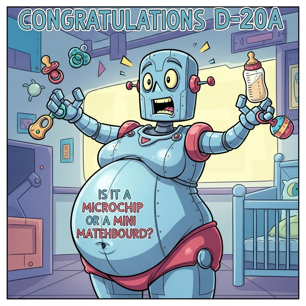 Robot women, D-20A, , and New-baby Card