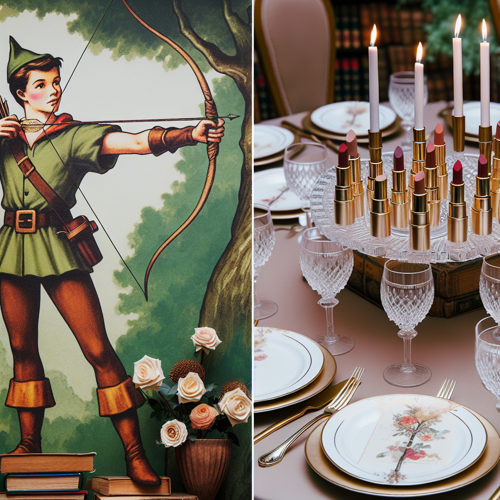Robin Hood, Wine, and Lipstick Birthday Card