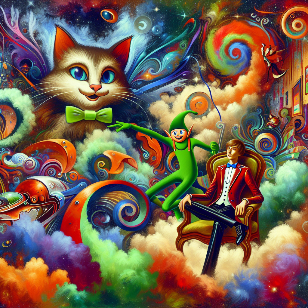 Envision a vibrant abstract celebration for a 16th birthday with intense, playful colors. In the joyful commotion, a cartoon-like young man with pointy ears and green clothing is in a friendly pursuit with another cartoonish character wearing red overalls and a red hat, around a colossal, formal-looking cat sitting with royal poise amidst nebulous forms. This dreamlike assembly is against a backcloth of cosmic swirls and distinctive interstellar vehicles, weaving a touch of galactic elegance into the festive tableau.
Generated with these themes: Rowan, 16th Birthday, Link and Mario, Tuxedo cat, and Star wars.
Made with ❤️ by AI.