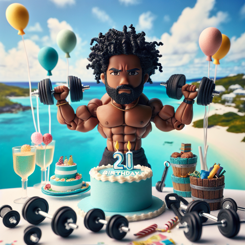 Envisage a heartwarming birthday celebration unfolding in the serene landscape of Bermuda. Positioned at the center of the scene is a man named Kijuan, characterized by a strong physique and curly hair - an evident testament to his passion for weight training. The decor incorporates his love for the said workouts, with miniature replicas of barbells and dumbbells skillfully woven into the setup. Details like balloons, cake, and other celebratory elements contribute to the joyous atmosphere, radiating a sense of realistic charm and honoring his special day.
Generated with these themes: Kijuan, Bermuda, Weight training, Strong, and Curly hair.
Made with ❤️ by AI.