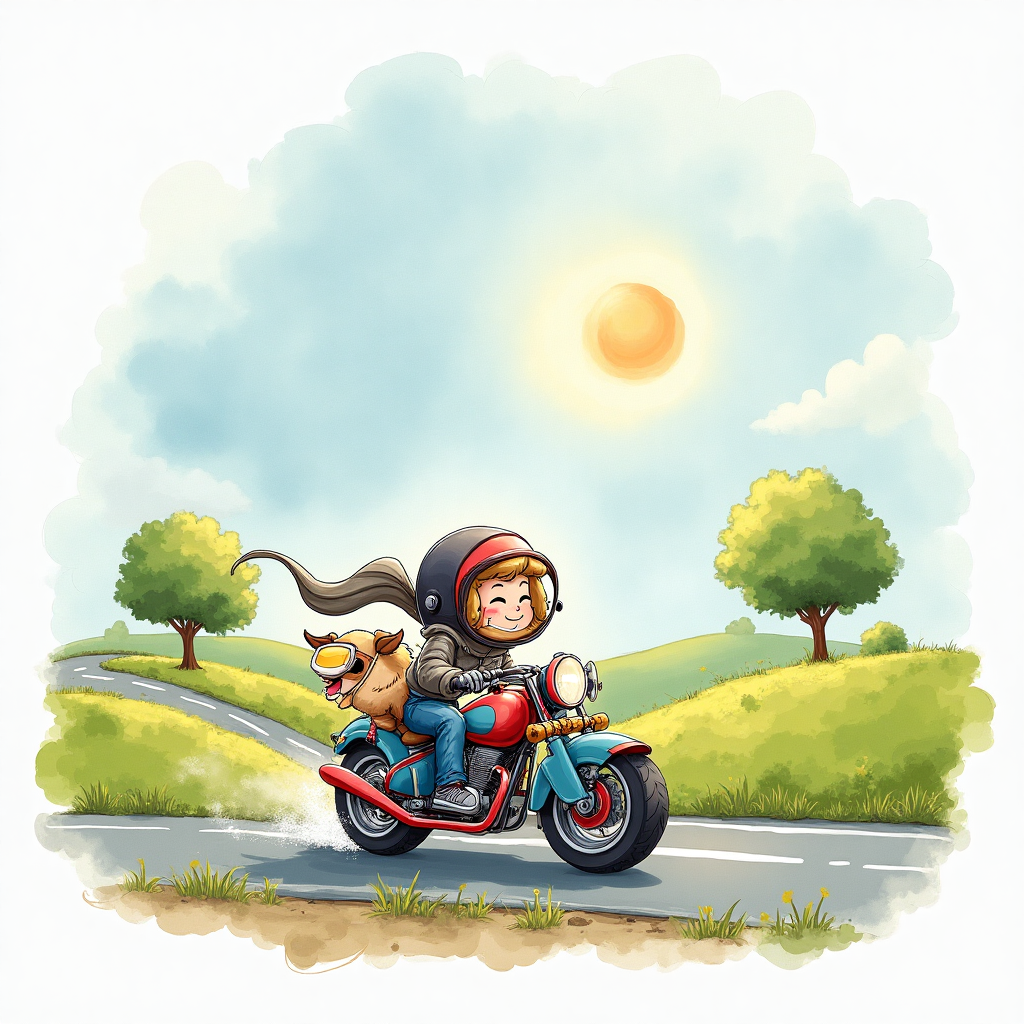 Motorbike, and Birthday Card