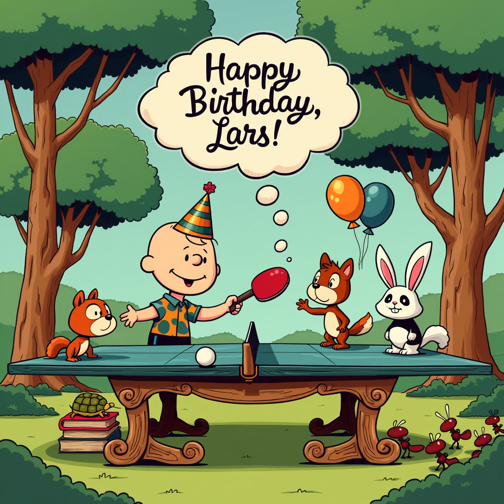 Tabletennis Birthday Card
