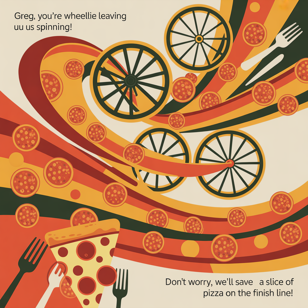 Bikes, dad jokes, food, and Farewell Card