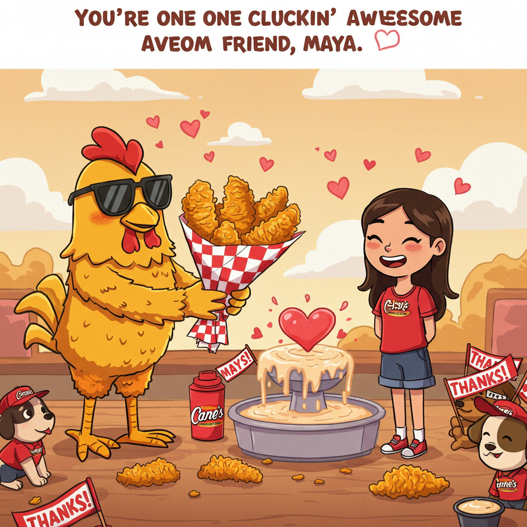Raising Cane’s, , and Thank-you Card
