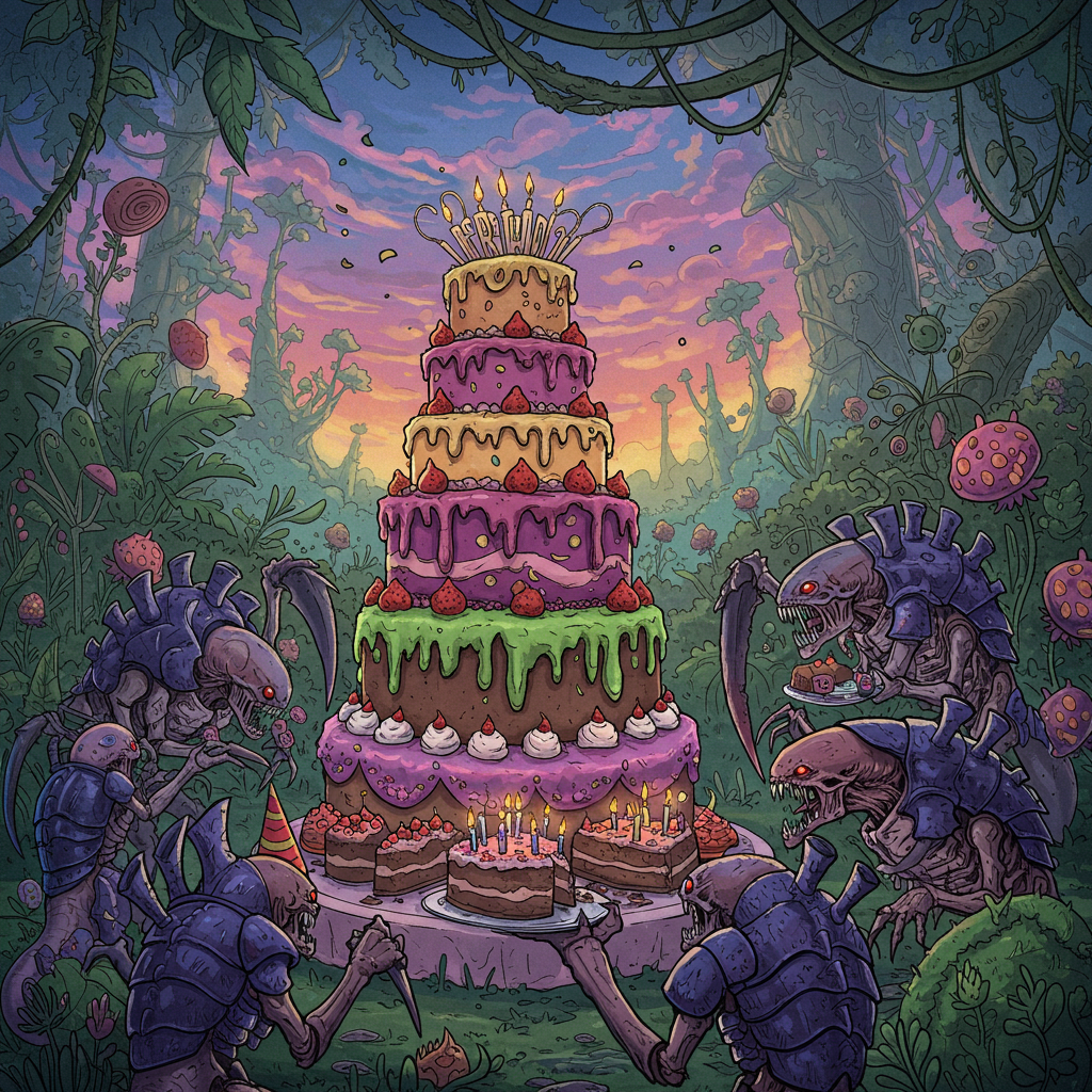 Tyranids Birthday Card