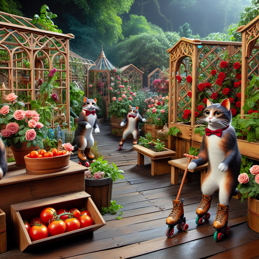 Tuxedo cats , Inline skating , Allotment , and Woodwork Valentines-day Card