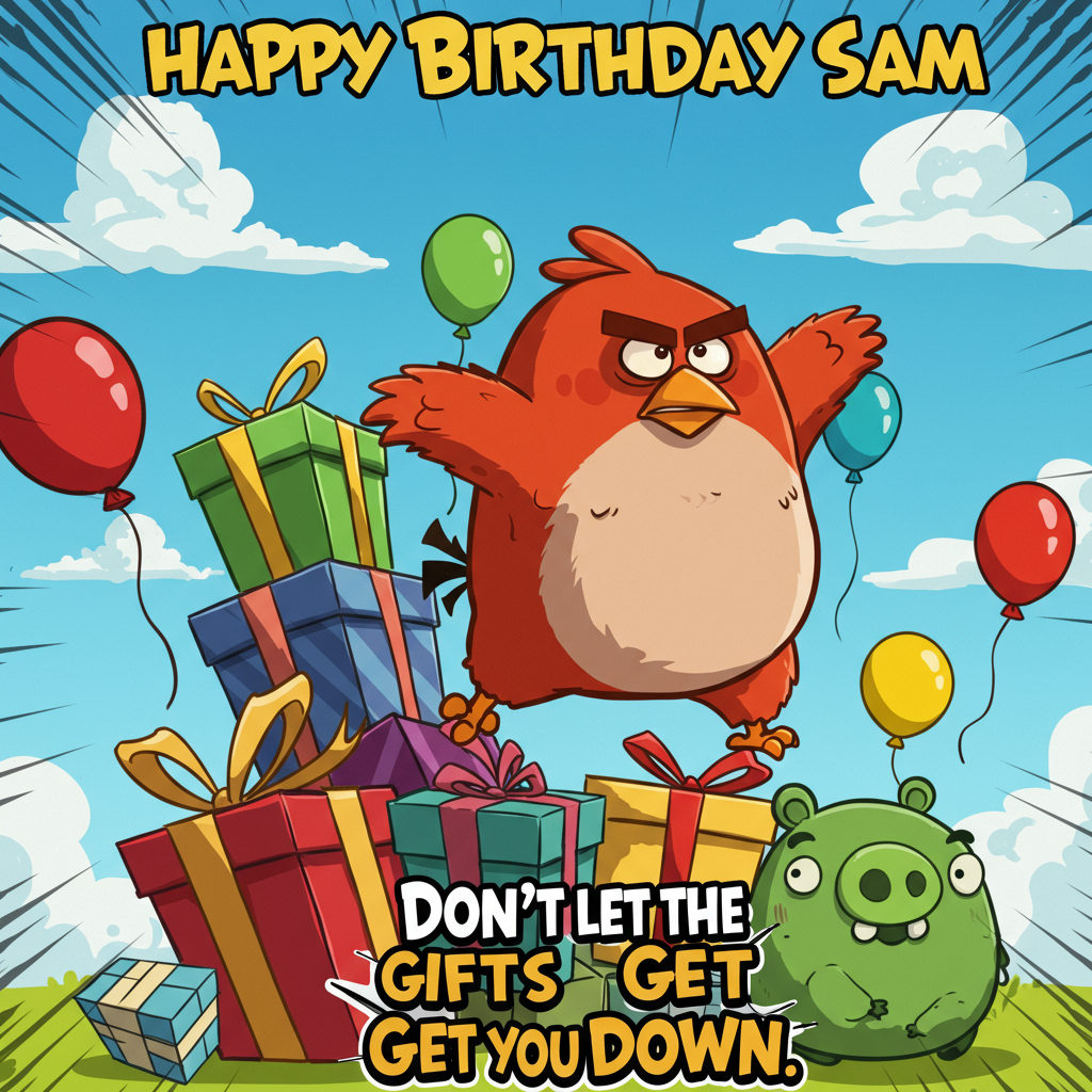 Angry birds, Terence, and Birthday Card