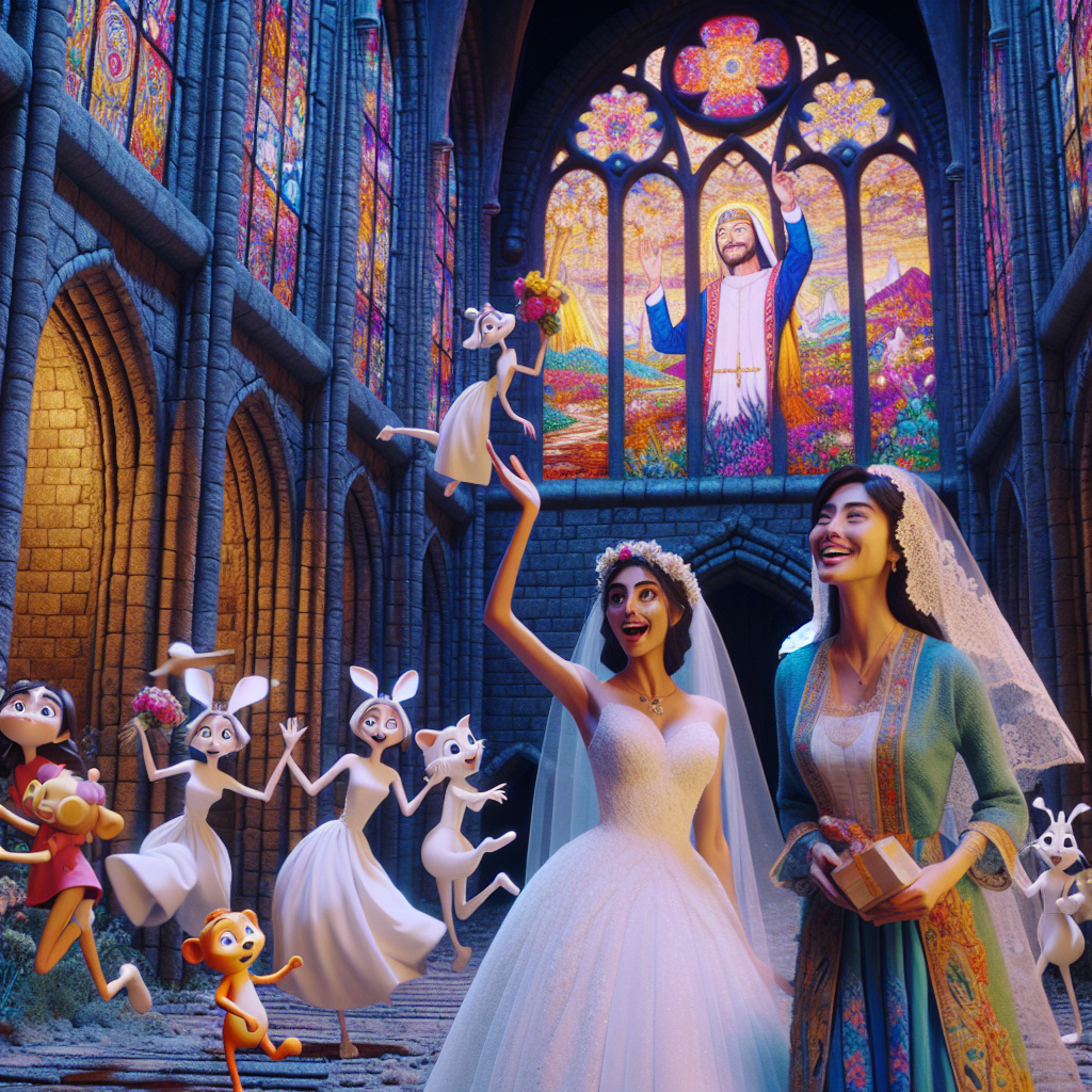 Disney, Church, and Bridesmaids Wedding Card
