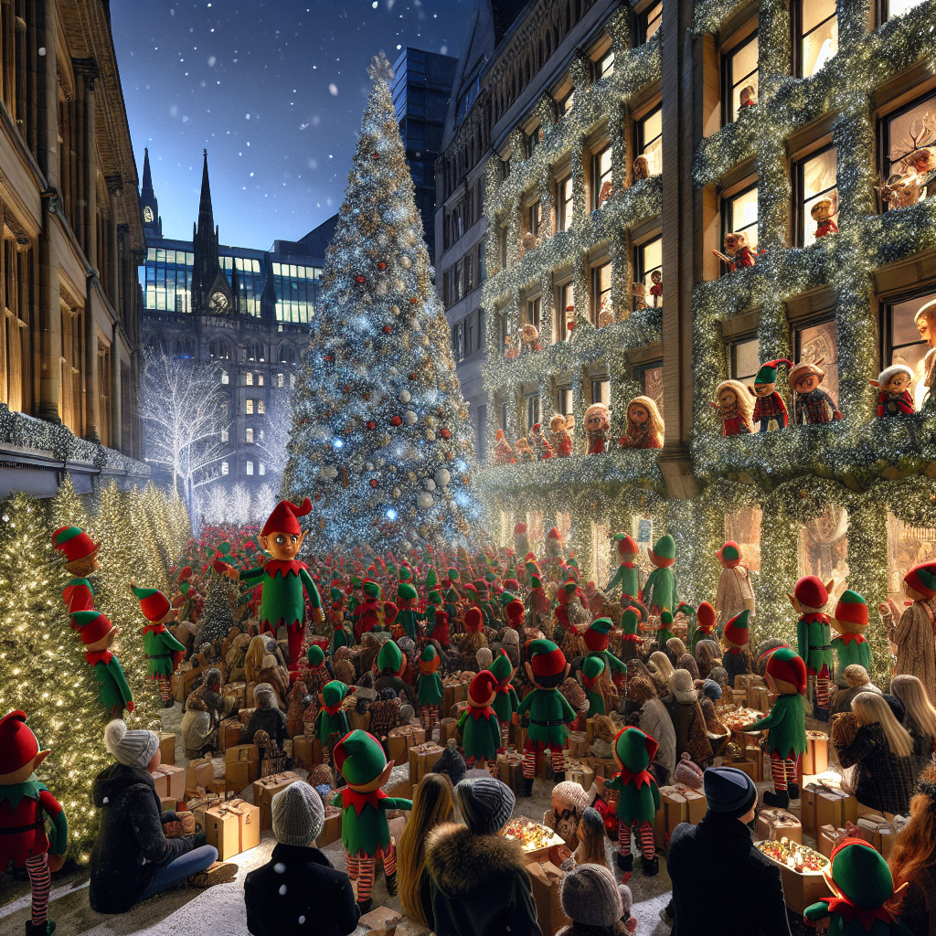 Media City in Manchester revels in Christmas cheer, with elaborate tree displays that seem to laugh along with the jovial crowd. Realistic elves play hide-and-seek amongst the branches, and the air is crisp with falling snowflakes that set a picturesque scene. Throngs of people come together, partaking in a communal Christmas dinner, their faces illuminated by the soft glow of festive lights. Presents, filled with humor and love, lie in wait for their eager recipients, adding to the anticipation of the magical evening.
Generated with these themes: Christmas tree displays , Snowflakes , Manchester , Media city , Elves , Crowds having Christmas dinner , Presents , and Illuminations .
Made with ❤️ by AI.