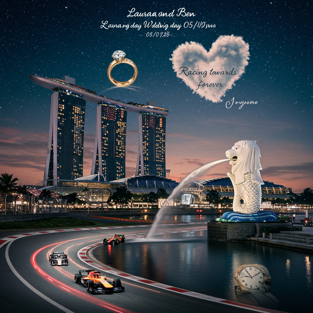 F1, Singapore, and Wedding Card