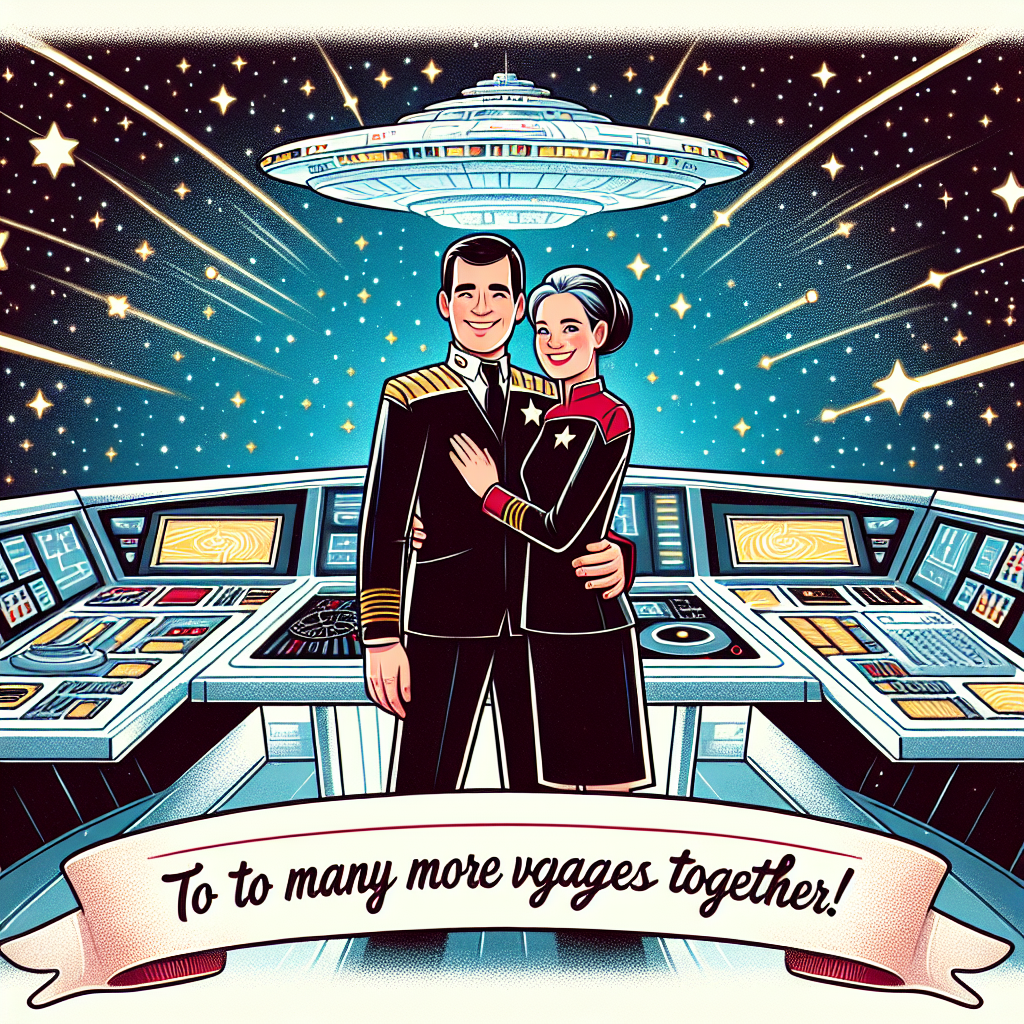 Husband, and Star trek Anniversary Card