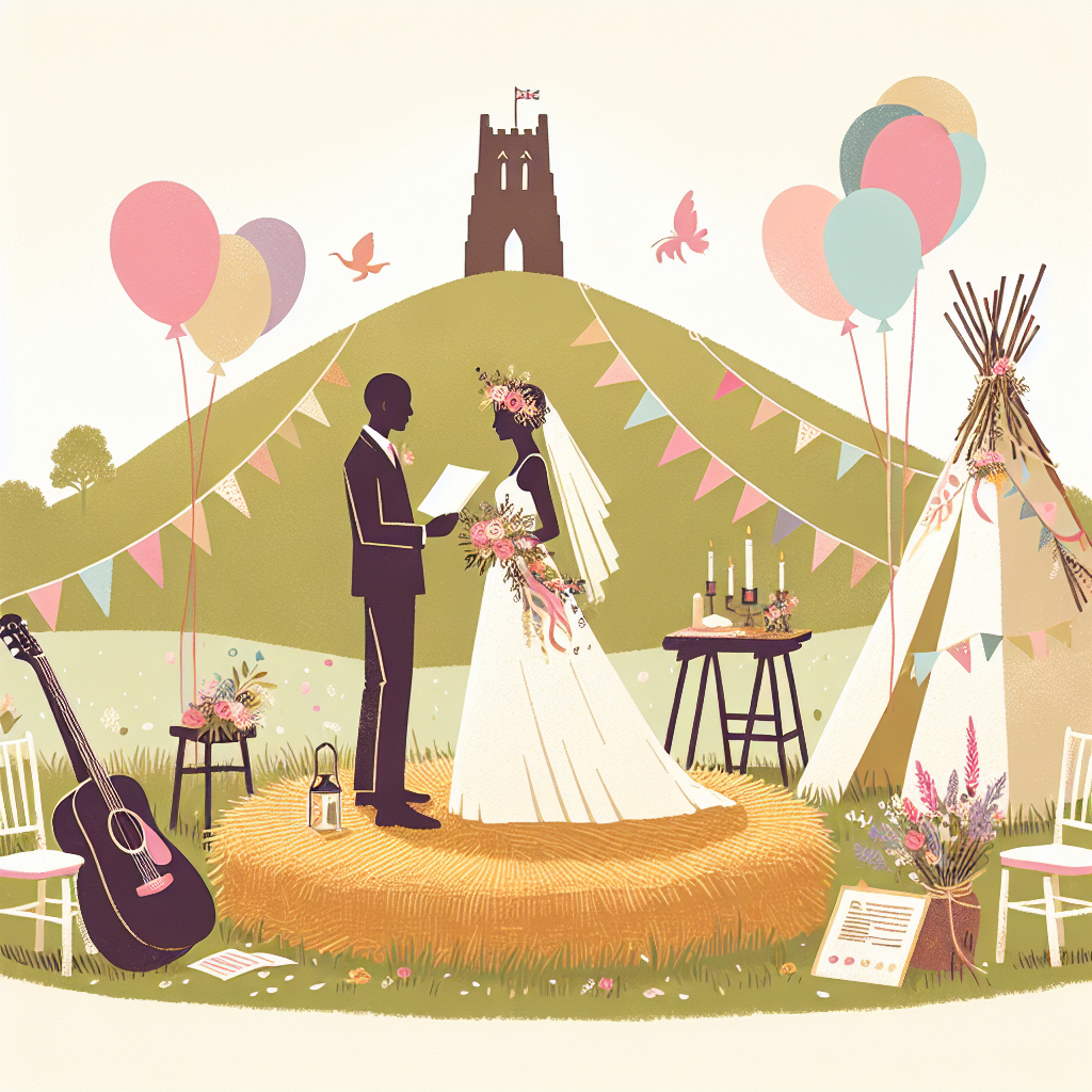 Glastonbury Wedding Card