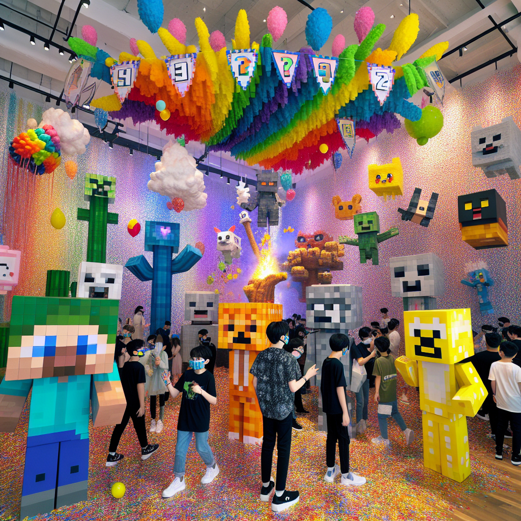 In this joyous birthday environment, brightly colored brick-based decorations act as unique centerpieces, enveloped by a storm of confetti inspired by imaginative creatures. Banners with a popular voxel-based game theme hang across the room, crossing paths with streams of decorations based on various cartoon characters. Attendees don cube-shaped masks inspired by a famously popular block-building game, engaging in a game of pin-the-tail on a yellow cartoonish character, all under a celebratory explosion of over-the-top balloon arches.
Generated with these themes: Lego , Pokémon , and Minecraft .
Made with ❤️ by AI.