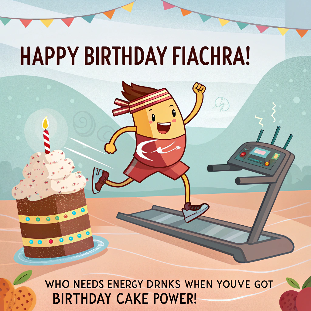 Energy drinks, gym snd running , and Birthday Card