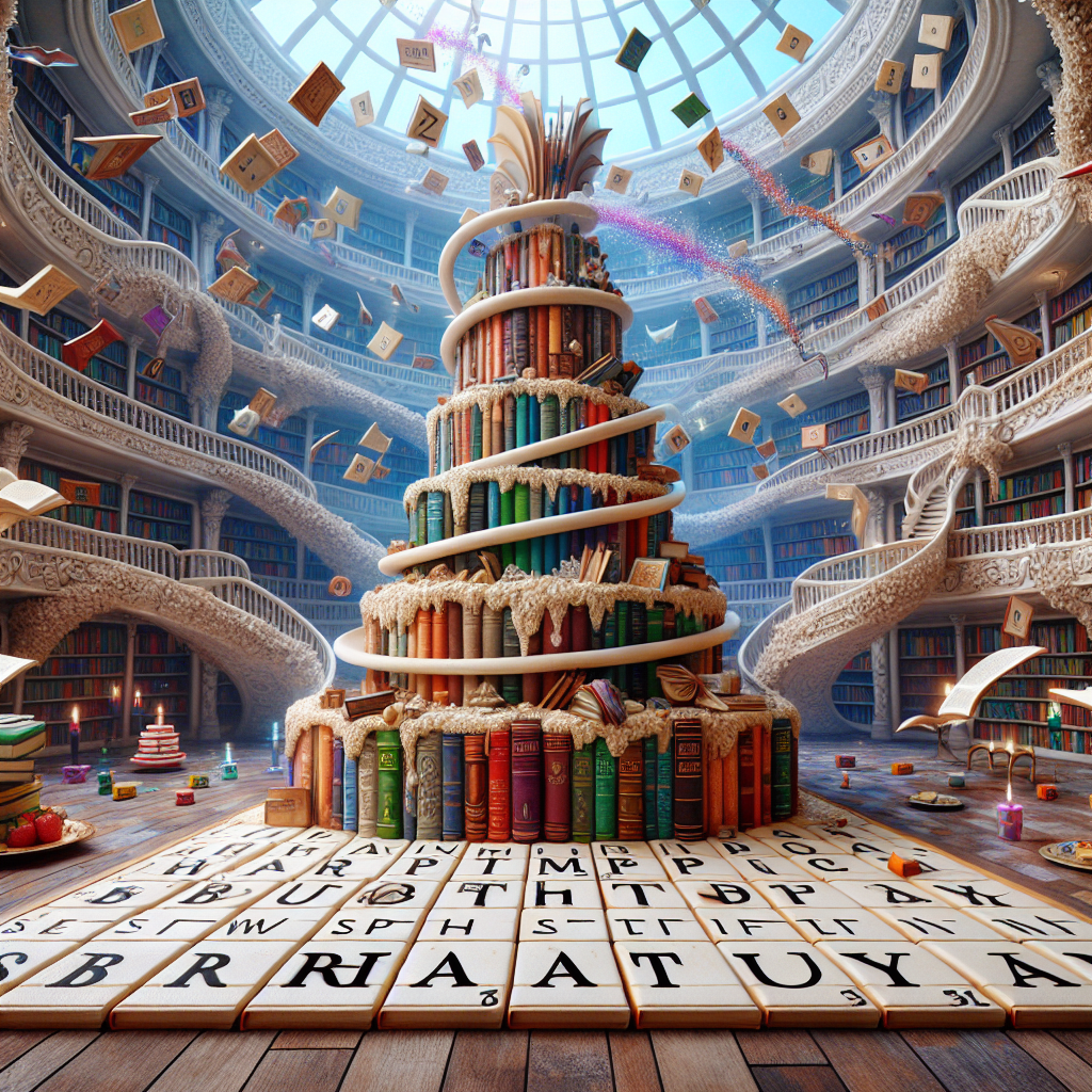Visualize a whimsical birthday party held in a magical library. The center features a sky-high tower of books, rearranged as cakes, with the phrase 'Happy Birthday Swati' creatively inscribed down the spine of the top book-cake as if the title of each book is replaced by a letter of the birthday wish. The book-cakes seem edible, their pages resembling delicate filo pastry and covers glistening with a fondant-like finish. Behind this masterpiece, there are curving bookshelves laden with captivating books that stand tall, taking on surreal shapes, some even with pages fluttering as if grasped by an unseen wind. The flooring presents an oversized crossword puzzle with tiles forming birthday-themed words. Along the scene's edges, gigantic pencils, crayons, and paintbrushes create vibrant patterns, as a shower of confetti made of letters and punctuation marks descends from above. An animated inkpot appears joyous as it clutches a string of writing created by a magical quill that generates a birthday message, winding up as a balloon cord, in thin air.
Generated with these themes: Happy Birthday swati .
Made with ❤️ by AI.