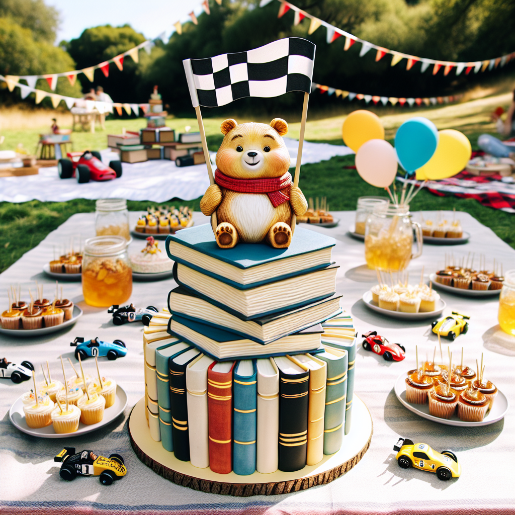 Formula one , Books , and Winnie the Pooh Birthday Card