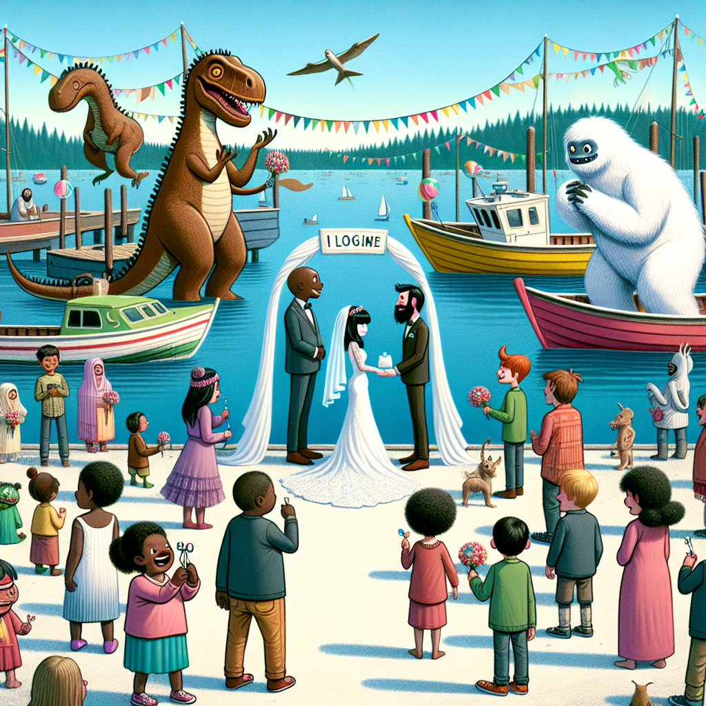 Boats, Dinosaurs , Yeti , Organised , and Child Wedding Card