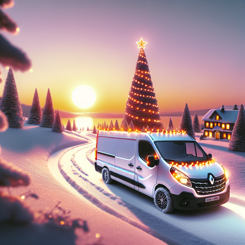 Against a snowy, sunset-kissed landscape, a white Renault Master illuminated with Christmas lights travels in Solemn Cartoon fashion. The van is depicted on a silent journey toward the mystical North Pole, its ultimate goal to rendezvous with Santa Claus.
Generated with these themes: White renault master with christmas lights, Driving to the north pole to meet santa, and Snowy, sunset.
Made with ❤️ by AI.