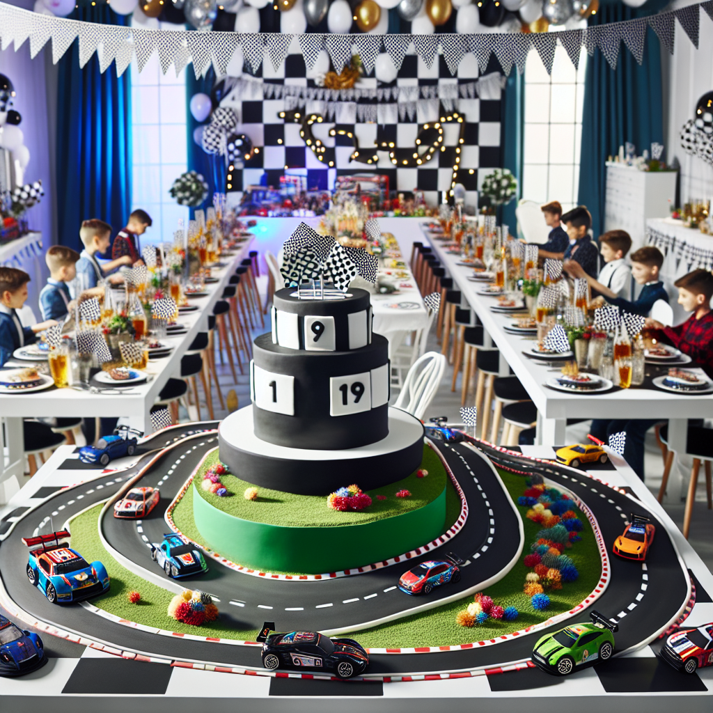 Imagine a lively car race-themed party in full swing. The room is vibrant with excitement and filled with tables adorned with checkered flags. Centerpieces on the tables feature winding race tracks populated with clusters of miniature cars. A grand cake, artistically shaped like a racing car with the number '19' on it, is the spotlight of the decor, symbolizing the anticipation of the new year. Party-goers of varied genders and descents, clad in personalized racing bibs, are absorbed in a friendly competition using remote-controlled cars, navigating obstacles and vying for the title of 'Birthday Grand Prix champion'.
Generated with these themes: Cars, Racing, and 19.
Made with ❤️ by AI.