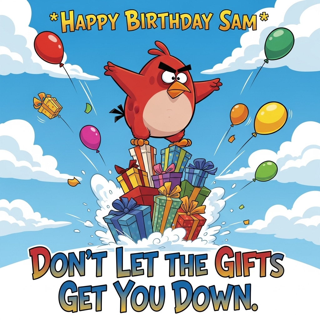 Angry birds, Terence, and Birthday Card