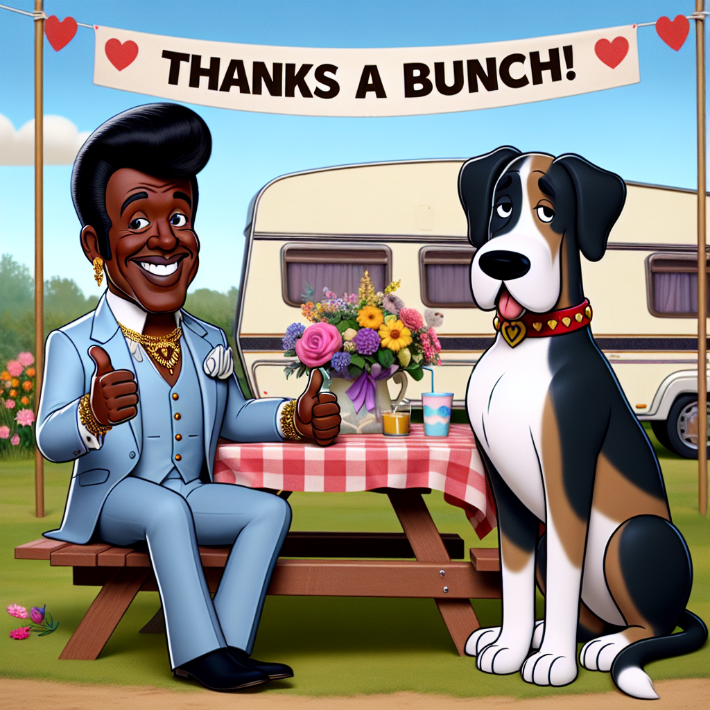 Rylan clark, Shaggy from scooby doo, and Caravan Thank-you Card