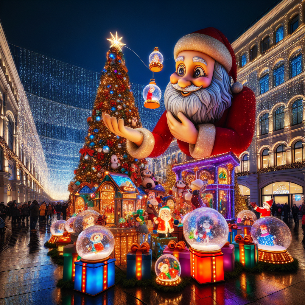 In the center of a lively plaza stands a cute talking Christmas tree, its animated expressions captivating visitors as it wishes them merry greetings. Santa, with a jolly twinkle in his eye, dangles humorously from the tree's edge, overlooking a collection of charming snow globes scattered around. This enchanting tableau is nestled within Manchester's Media City, which glows warmly with Christmas illuminations. Amongst the festivities, an array of colorful gifts entices onlookers with the magic of the season.
Generated with these themes: Talking Christmas tree , Santa hanging on the side , Small snow globes around a plaza, Manchester , Media city , Illuminations , and Gifts .
Made with ❤️ by AI.