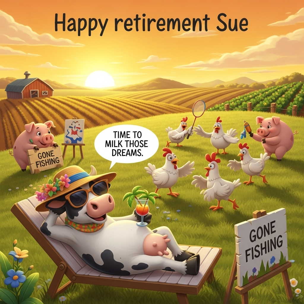Farming, and Farewell Card