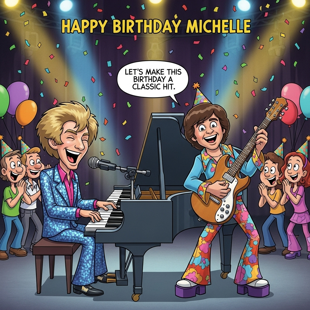 Barry Manilow and Donny Osmond, and Birthday Card