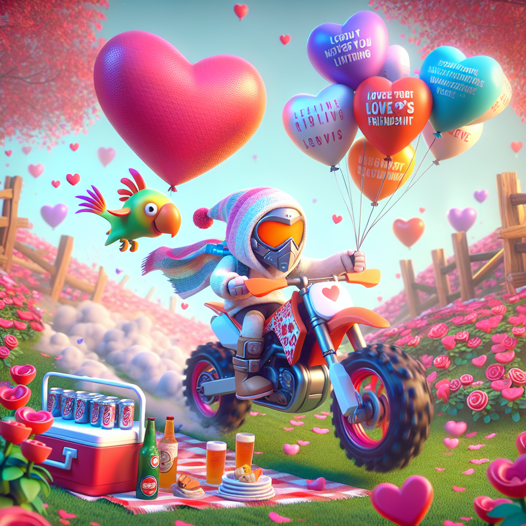 Fortnite, Dirtbike, Top Boy, Beers, Adidas, Gardenscapes, and Parrotfish Valentines-day Card