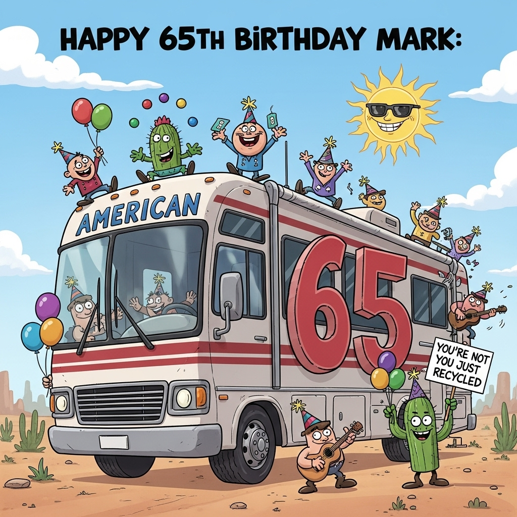 American motorhome , and Birthday Card