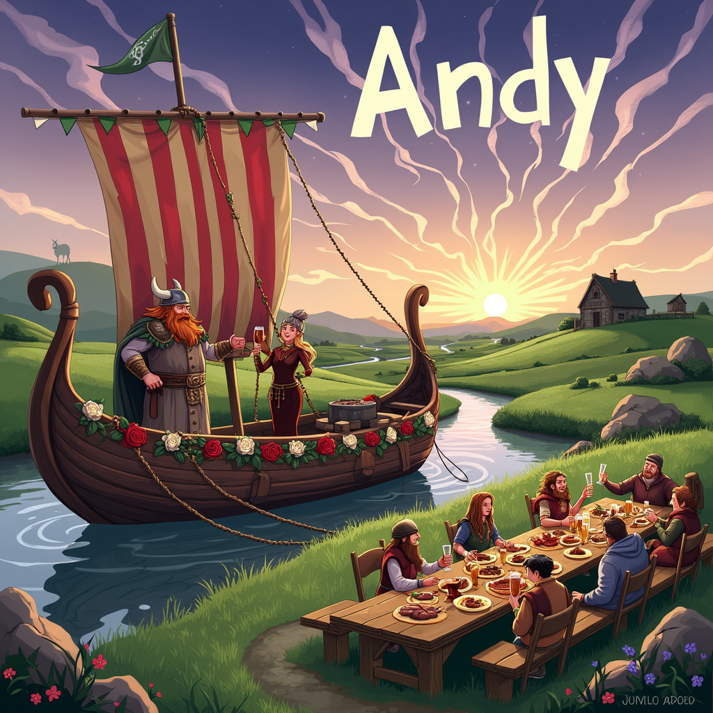 5th wedding anniversary, Viking, and Yorkshire Anniversary Card