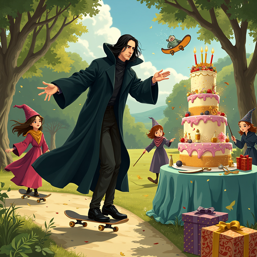 Skateboards, and Professor Snape Birthday Card