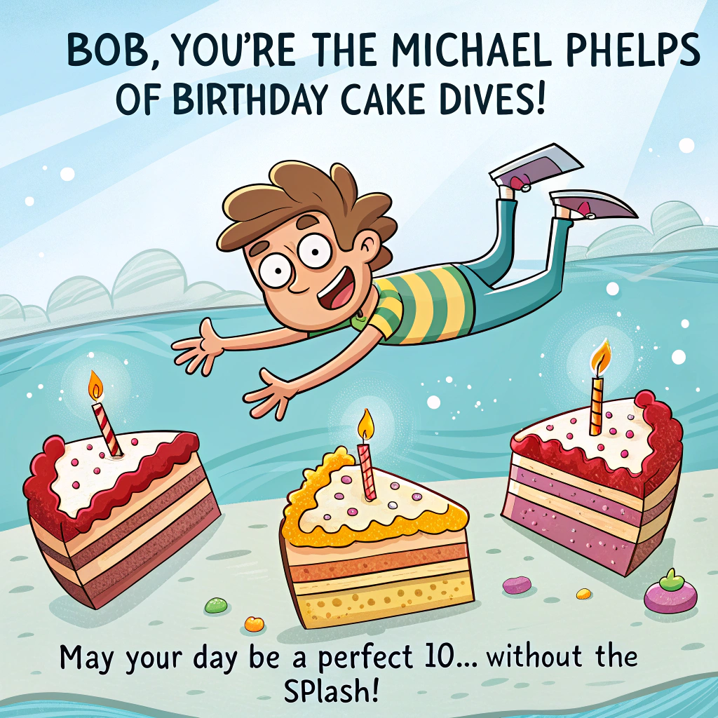 Swimming, and Birthday Card