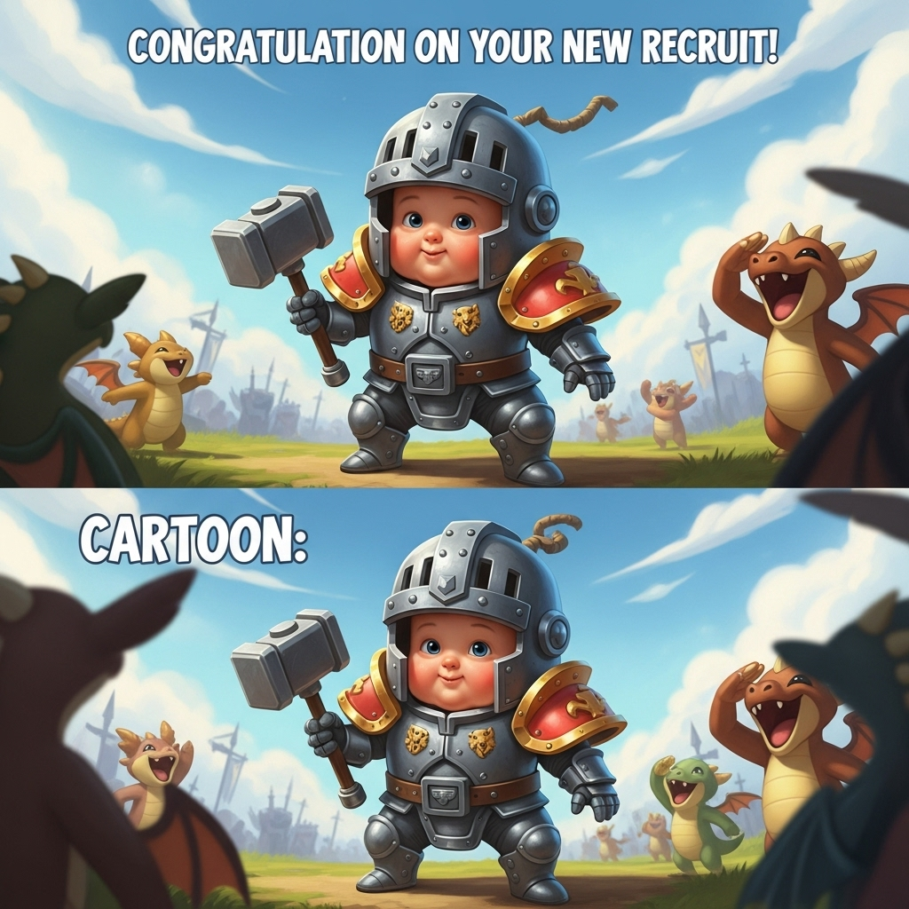 Warhammer, and New-baby Card