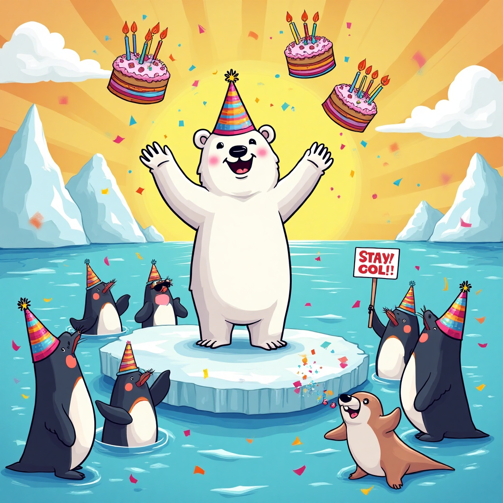 Polar bear, and Birthday Card